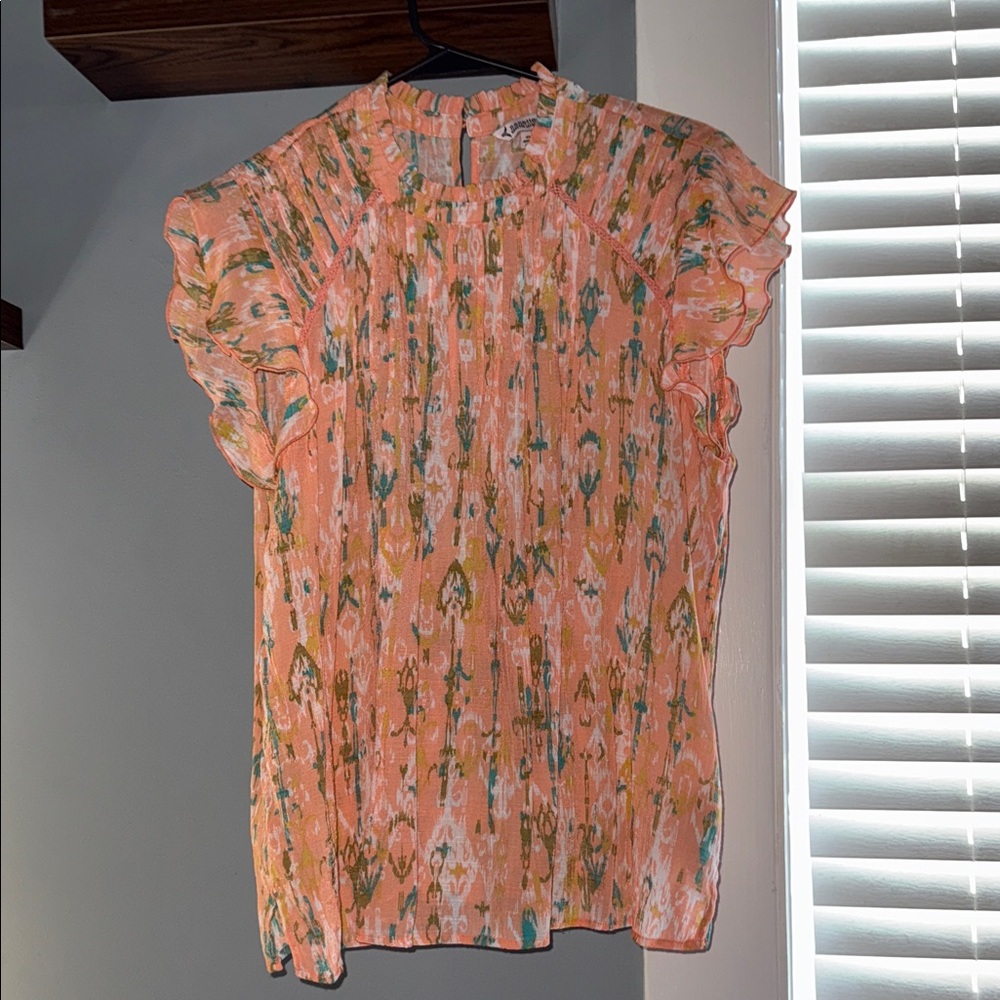 Floral Ruffle Sleeve Top